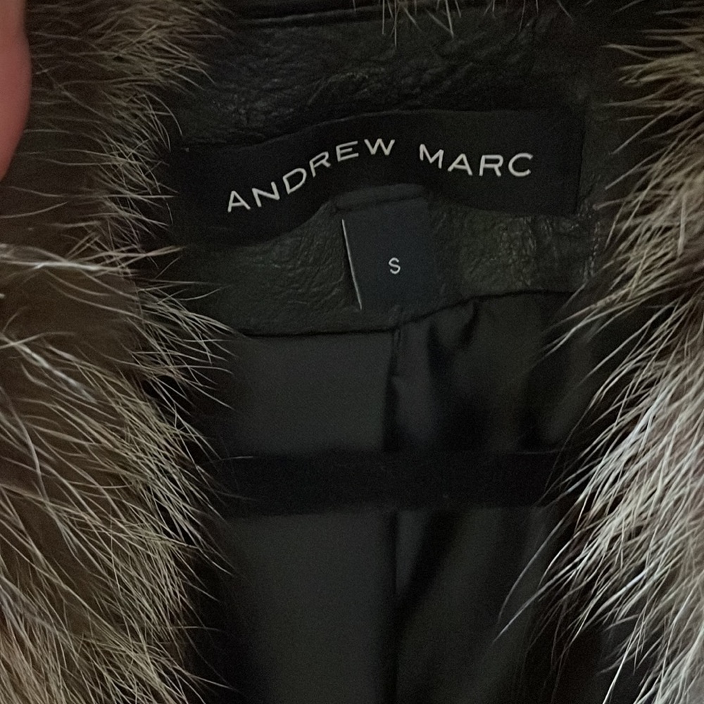 Raccoon collar and real leather jacket - Picture 3 of 6